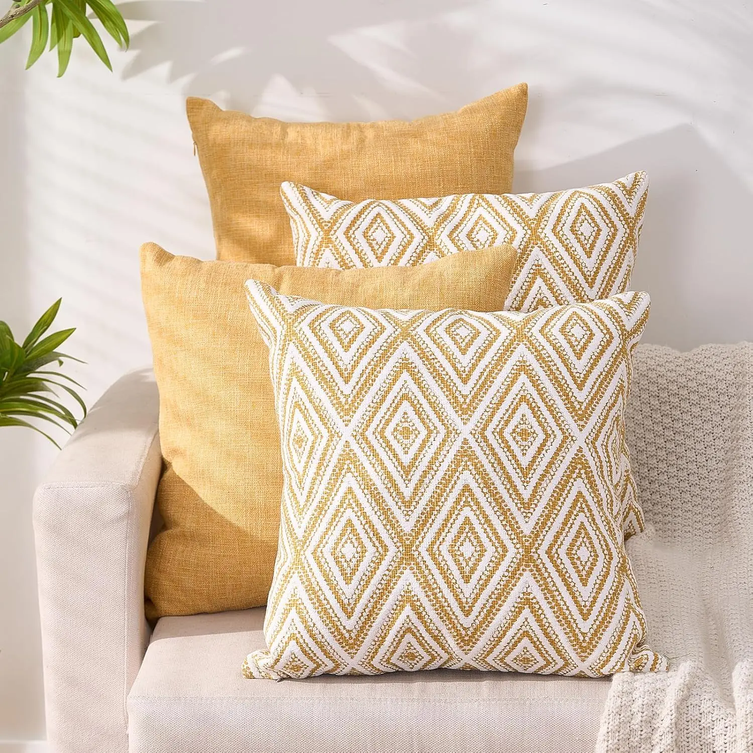 Decorative Throw Pillow Covers Set Of 4 Couch Pillows Accent Cushion Cover For Couch Sofa Living Room, 20""X20"" Hes, Ochre
Decorative Throw Pillow Covers Set Of 4 Couch Pillows Accent Cushion Cover For Couch Sofa Living Room, 20""X20"" Hes, Ochre