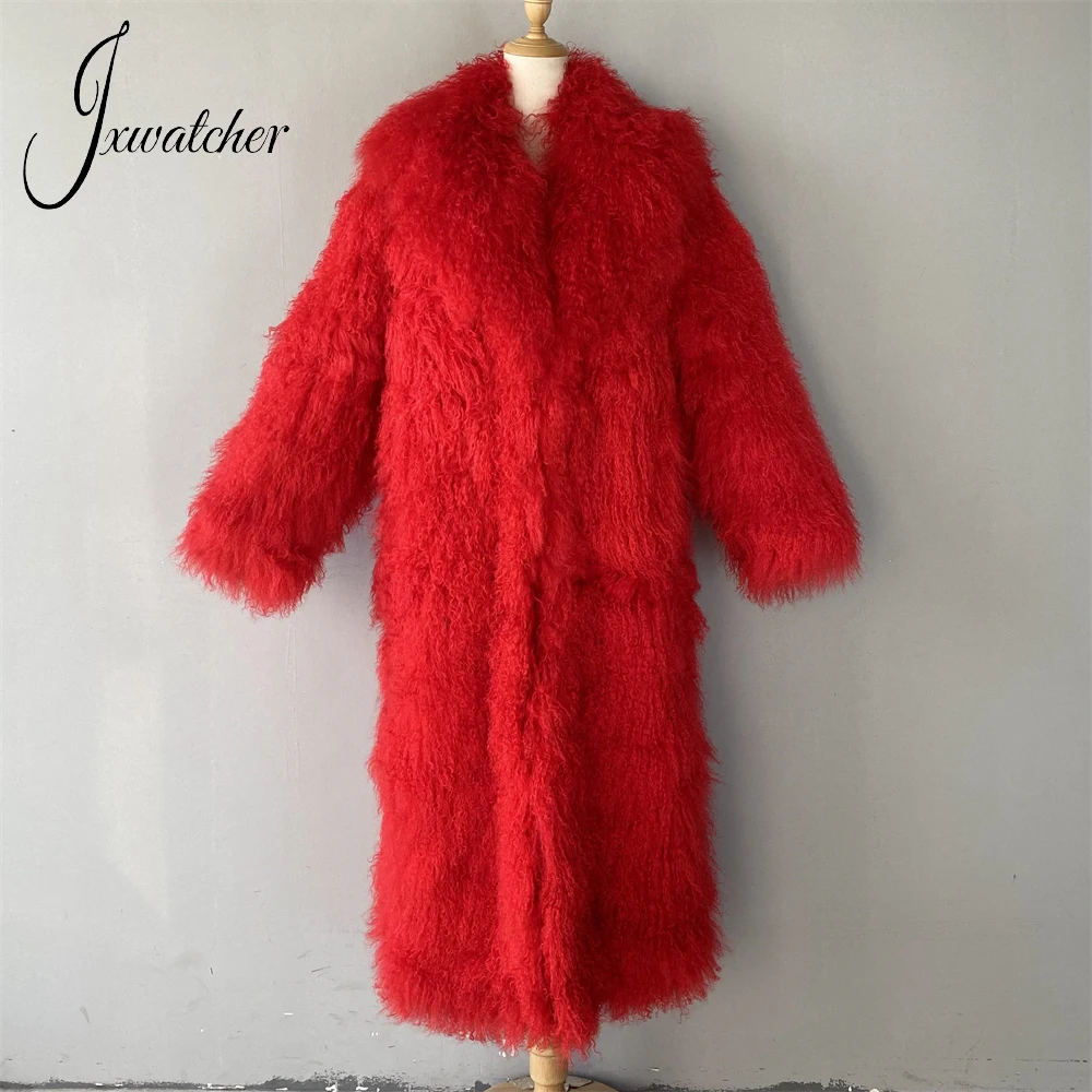 Jxwatcher Mongolian Sheep Fur Coats Long Style Winter Coat for Women Fashion Warm Solid Full Sleeves Ladies Luxury Outerwear
Jxwatcher Mongolian Sheep Fur Coats Long Style Winter Coat for Women Fashion Warm Solid Full Sleeves Ladies Luxury Outerwear
