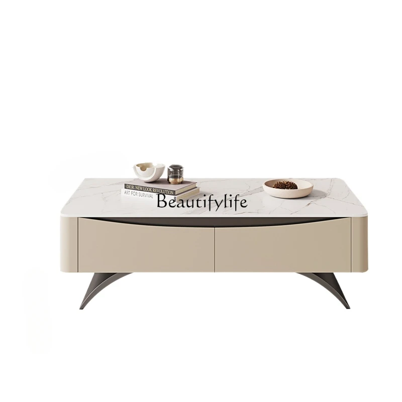 Light luxury rock slab coffee table TV cabinet combination modern simple living room small apartment
Light luxury rock slab coffee table TV cabinet combination modern simple living room small apartment