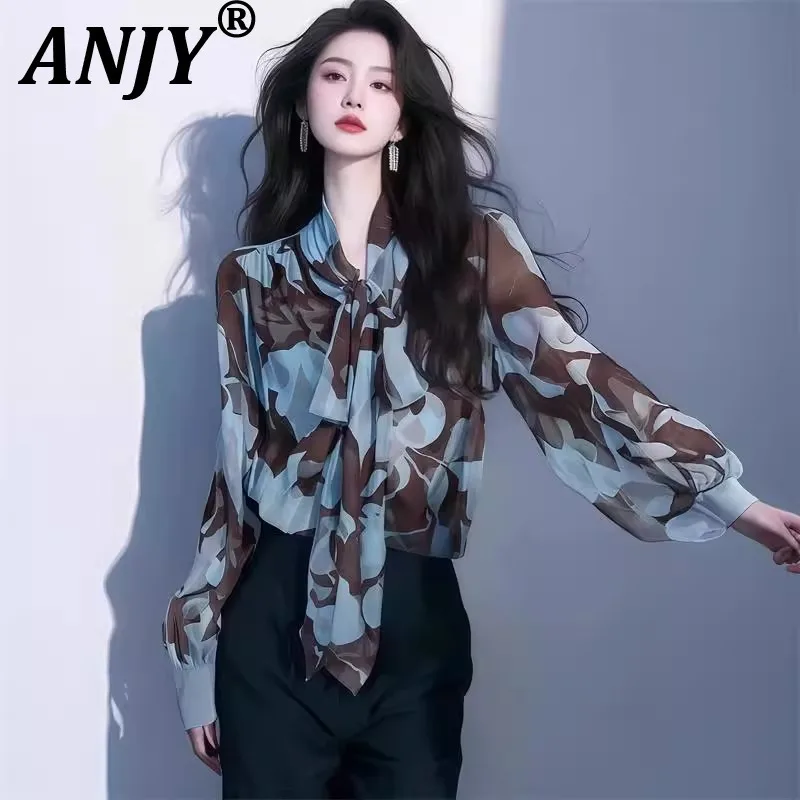 ANJY Новая женская стильная блузка на шнуровке с длинным рукавом, модный цветочный дизайн, элегантная приталенная модель A20089
ANJY Новая женская стильная блузка на шнуровке с длинным рукавом, модный цветочный дизайн, элегантная приталенная модель A20089