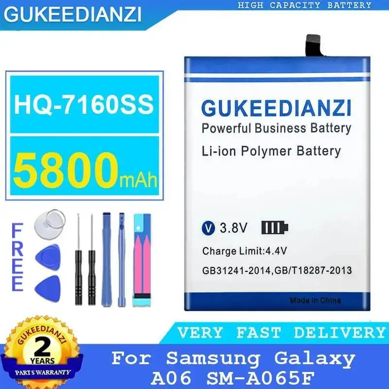 Mobile Phone Battery High Compatibility HQ-7160SS For Samsung Galaxy A06 SM-A065F 5800Mah
Mobile Phone Battery High Compatibility HQ-7160SS For Samsung Galaxy A06 SM-A065F 5800Mah