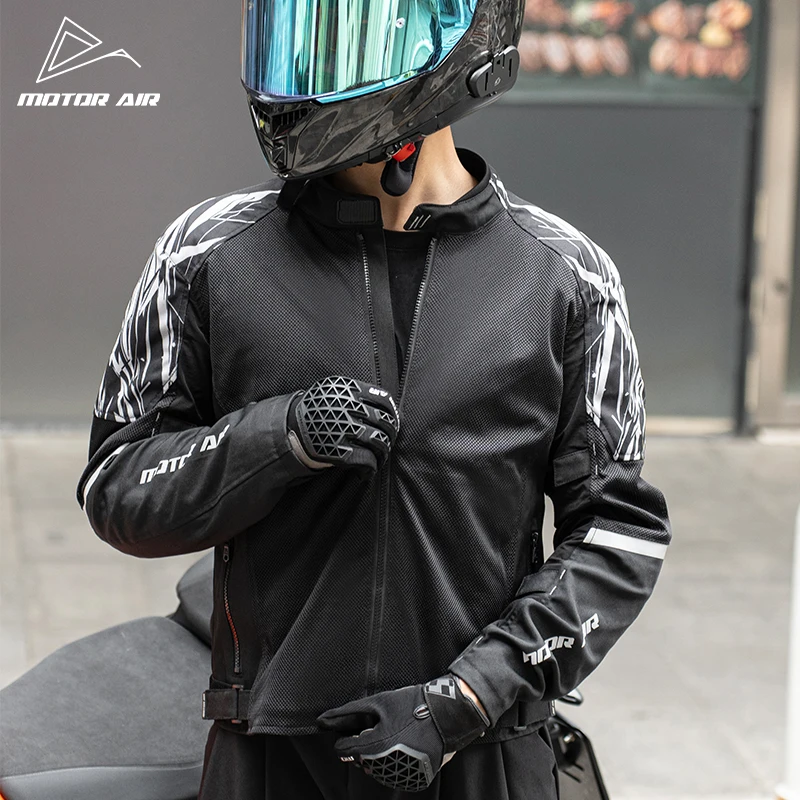 Black Motorcycle Jacket Men's Clothing Riding Gears Newest Summer Mesh Breathable With CE Body Protective Equipment Accessories
Black Motorcycle Jacket Men's Clothing Riding Gears Newest Summer Mesh Breathable With CE Body Protective Equipment Accessories