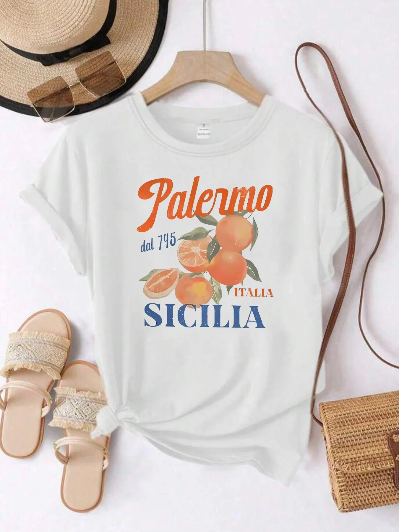 Orange Art Pattern Round Neck Women T-shirt Short Sleeve Trend Printing Elastic Short Sleeve T-shirt Women Clothing
Orange Art Pattern Round Neck Women T-shirt Short Sleeve Trend Printing Elastic Short Sleeve T-shirt Women Clothing