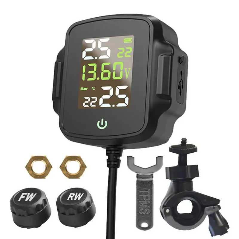TPMS Motorcycle Tire Pressure Monitor Digital Display External Wireless Tire Pressure Detector Low-Voltage Alarm Monitoring Tool
TPMS Motorcycle Tire Pressure Monitor Digital Display External Wireless Tire Pressure Detector Low-Voltage Alarm Monitoring Tool