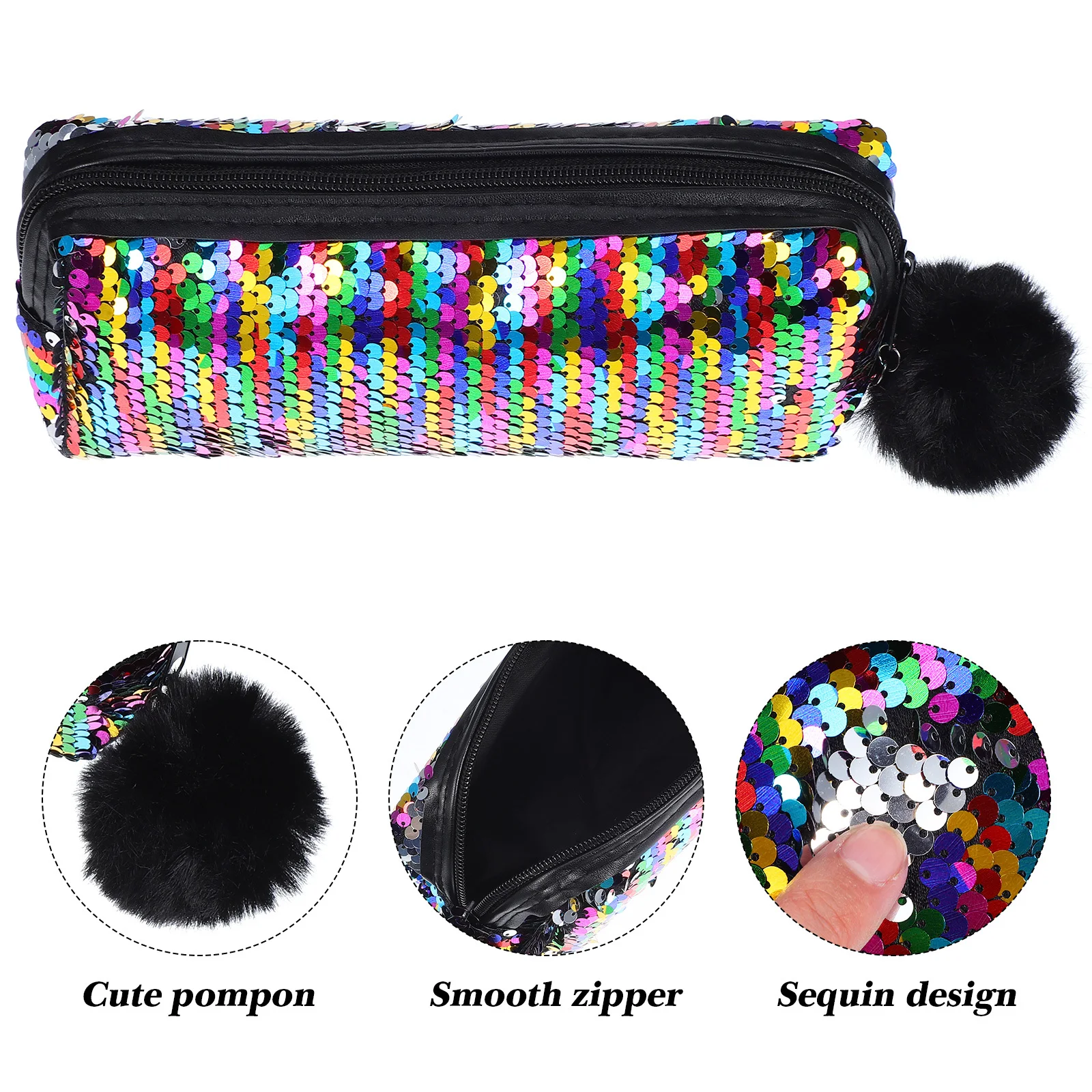 Sequin Pencil Case Mermaid Glitter Makeup Bag Zipper Pouch Organizer Durable Polyacrylic Fiber Large Capacity Exquisite
Sequin Pencil Case Mermaid Glitter Makeup Bag Zipper Pouch Organizer Durable Polyacrylic Fiber Large Capacity Exquisite