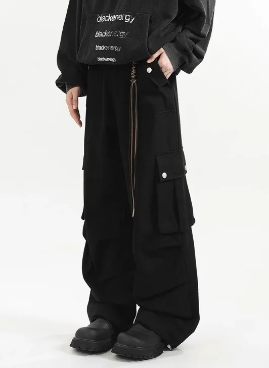 Retro Melange Brown Paratrooper Work Trousers Unisex Autumn Loose Straight-Leg Wide-Leg Trousers Casual Floor-Length Trousers
Retro Melange Brown Paratrooper Work Trousers Unisex Autumn Loose Straight-Leg Wide-Leg Trousers Casual Floor-Length Trousers