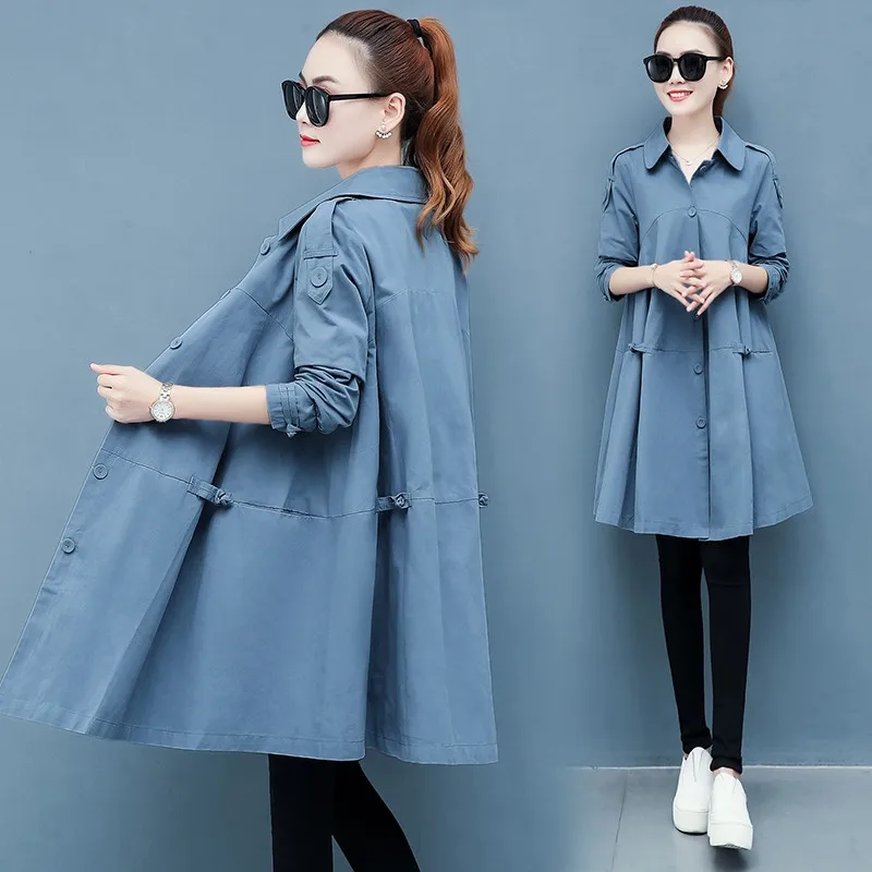 Nice Spring Autumn Women Jacket Long Coat Single-breasted Windbreaker Female Loose Basic Coats Outerwear Plus Size 3XL P788
Nice Spring Autumn Women Jacket Long Coat Single-breasted Windbreaker Female Loose Basic Coats Outerwear Plus Size 3XL P788