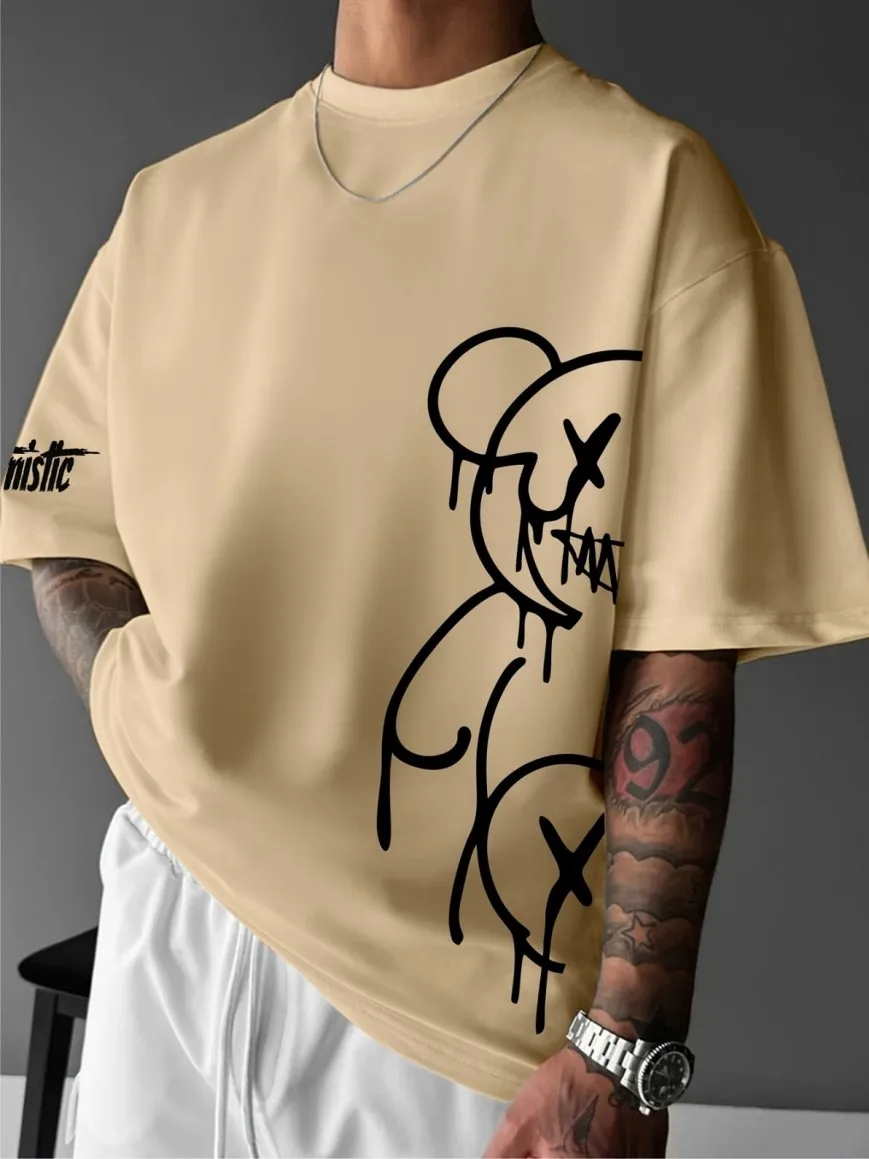 2025 Summer New Men's T-shirt Casual and fashionable bear print outdoor street men's T-shirt
2025 Summer New Men's T-shirt Casual and fashionable bear print outdoor street men's T-shirt