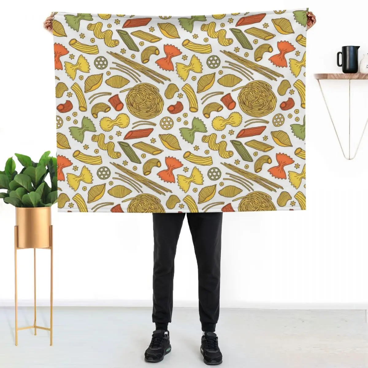 Pasta Pattern Throw Blanket Reusable Durable Soft Blanket for All Seasons
Pasta Pattern Throw Blanket Reusable Durable Soft Blanket for All Seasons