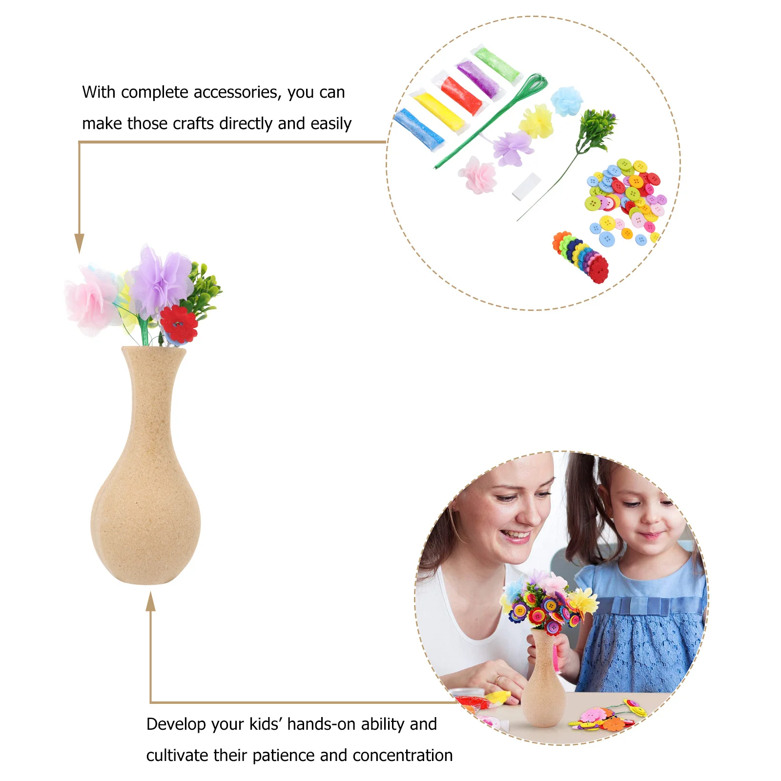 2Sets Kids Handmade Flower Vase Craft Kit DIY Activity Educational Home Celebration Decoration Craft Kit DIY Activity for Kids 
2Sets Kids Handmade Flower Vase Craft Kit DIY Activity Educational Home Celebration Decoration Craft Kit DIY Activity for Kids