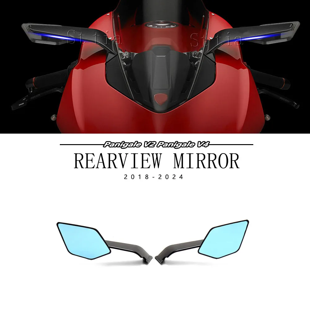 New Motorcycle For Ducati Panigale V2 2020-2024 PANIGALE V4 2018-2024 Rearview Mirrors With LED Rotating Adjustable Wing Mirrors
New Motorcycle For Ducati Panigale V2 2020-2024 PANIGALE V4 2018-2024 Rearview Mirrors With LED Rotating Adjustable Wing Mirrors