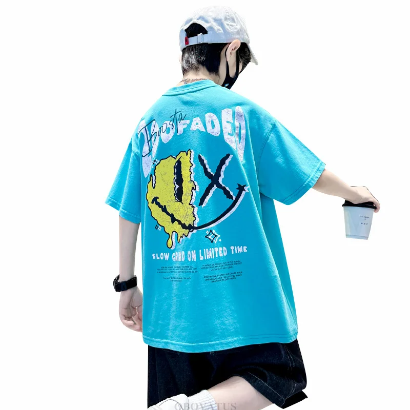 New Summer Casual Children's T-Shirt For Boys Cotton Short Sleeve Tee Tops Kids Boys Cartoon Tshirts With Smile Face Print 5-14Y
New Summer Casual Children's T-Shirt For Boys Cotton Short Sleeve Tee Tops Kids Boys Cartoon Tshirts With Smile Face Print 5-14Y