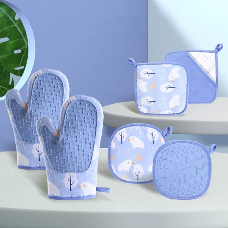 Набор жаропрочных варежек и держателей для кастрюль, многоразовые рукавицы для духовки с нескользящей поверхностью, для приготовления выпечки
Набор жаропрочных варежек и держателей для кастрюль, многоразовые рукавицы для духовки с нескользящей поверхностью, для приготовления выпечки