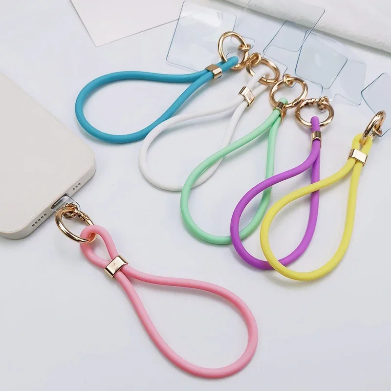 Short Simple Silicone Pendant Mobile Phone Lanyard Wrist Adjustable Phone Universal Chain Anti Loss Sling Phone Lanyard for Keys
Short Simple Silicone Pendant Mobile Phone Lanyard Wrist Adjustable Phone Universal Chain Anti Loss Sling Phone Lanyard for Keys