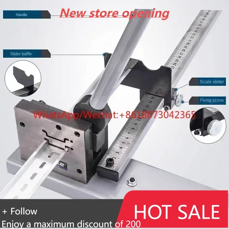 C45 Multifuntional Din Rail Cutter Din Rail Cutting Tool Easy Cut With Measure Gauge Double wire guide cutting machine
C45 Multifuntional Din Rail Cutter Din Rail Cutting Tool Easy Cut With Measure Gauge Double wire guide cutting machine