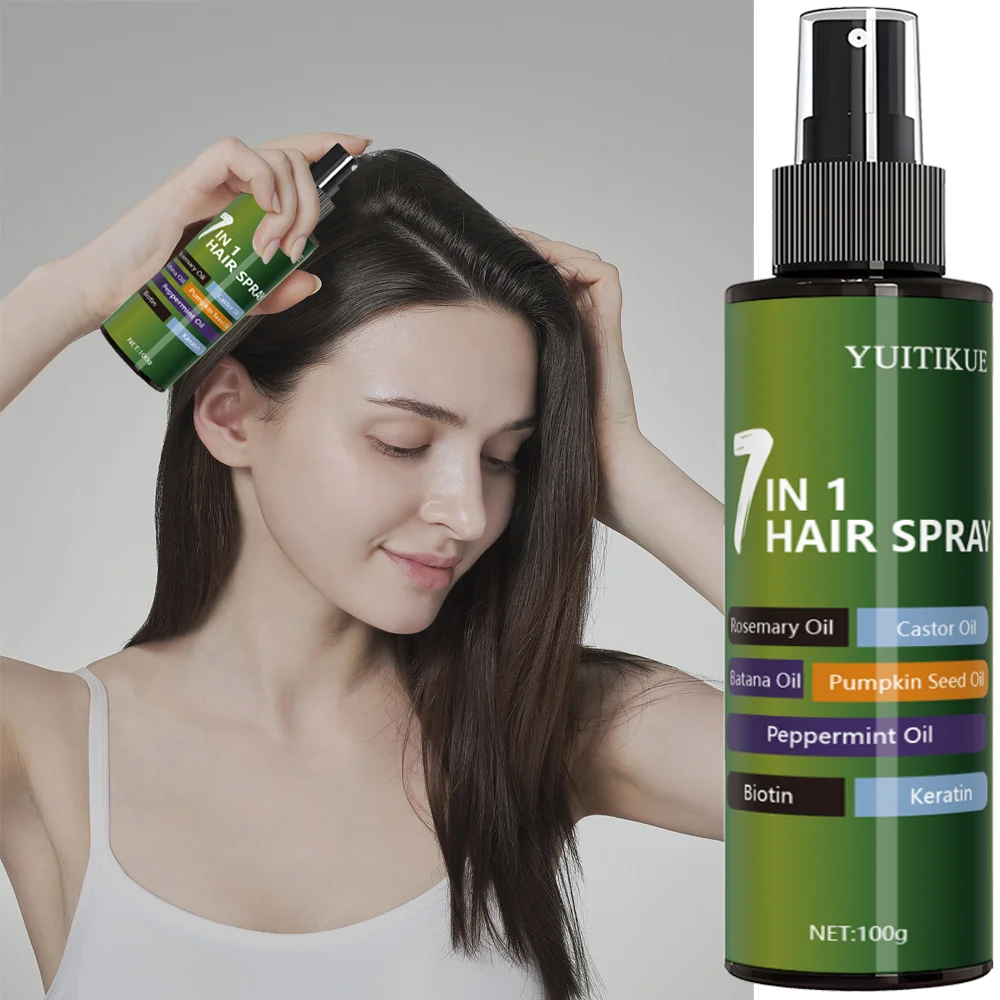 YUITIKUE 7 in 1 Hair Spray With Rosemary Oil Castor Oil Biotin Keratin Nourishing Moisturizing Daily Hair Care
YUITIKUE 7 in 1 Hair Spray With Rosemary Oil Castor Oil Biotin Keratin Nourishing Moisturizing Daily Hair Care