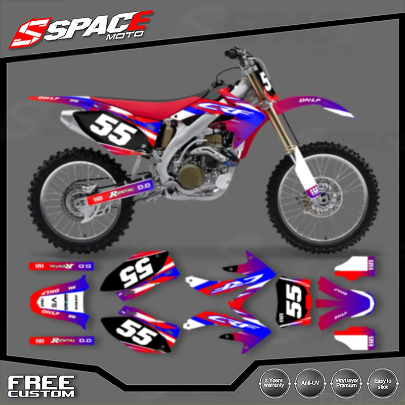 SPACE пользовательские мотоциклетные графические фоновые наклейки для HONDA CRF CRF 450 2005 2006 2007 CRF450 2008 CRF450 номер имени на заказ 
SPACE пользовательские мотоциклетные графические фоновые наклейки для HONDA CRF CRF 450 2005 2006 2007 CRF450 2008 CRF450 номер имени на заказ