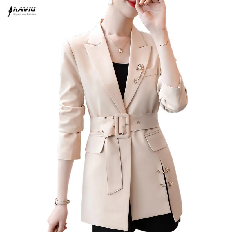 NAVIU Classic Apricot Blazer Coat 2024 Spring Autumn New Style Waist Fitted Petite Cropped Jacket Single Button Women Outerwear
NAVIU Classic Apricot Blazer Coat 2024 Spring Autumn New Style Waist Fitted Petite Cropped Jacket Single Button Women Outerwear