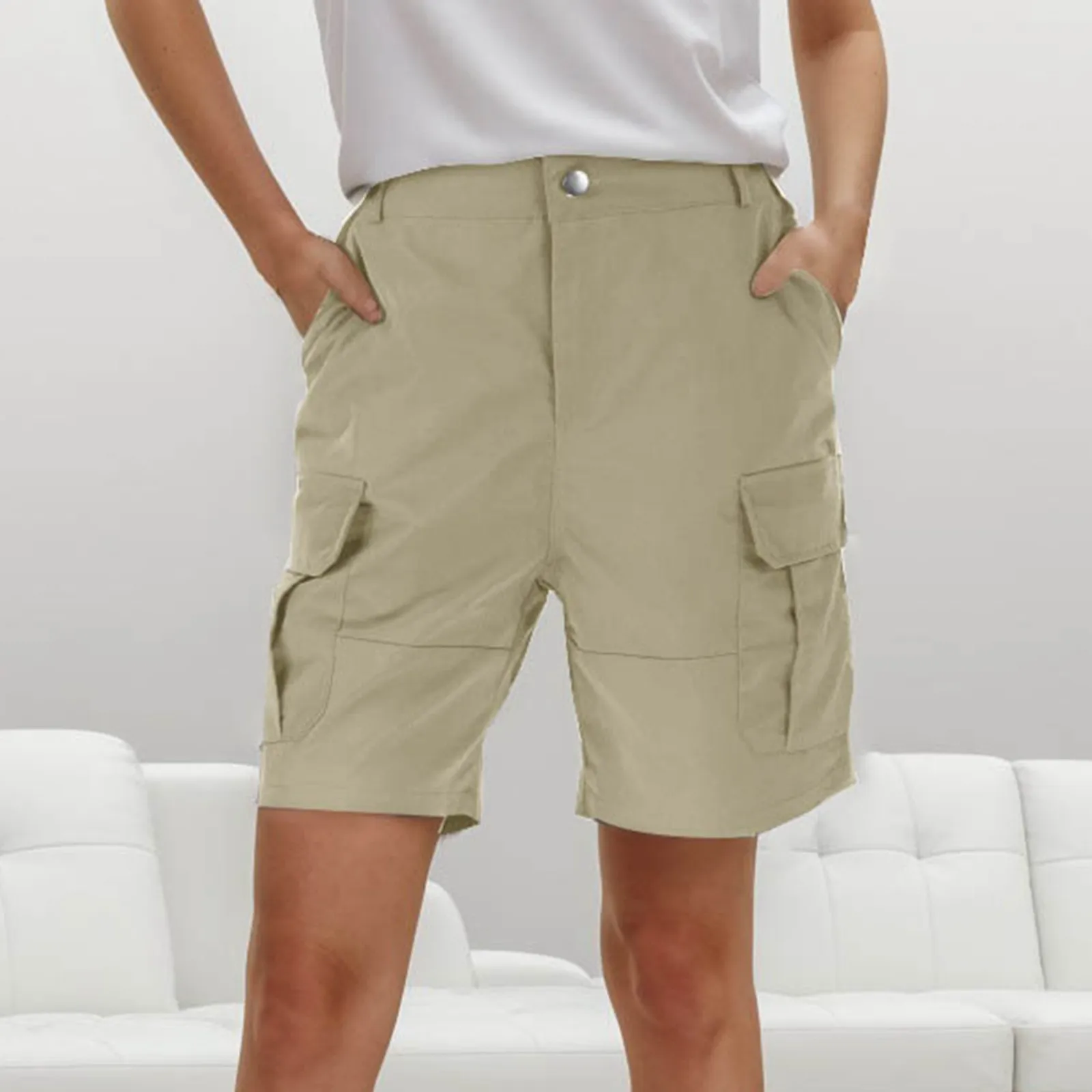 Women'S Solid Colour Pocket Shorts Work Shorts Women High Waist Cargo Shorts American Style Streetwear Summer Wide Leg Shorts
Women'S Solid Colour Pocket Shorts Work Shorts Women High Waist Cargo Shorts American Style Streetwear Summer Wide Leg Shorts