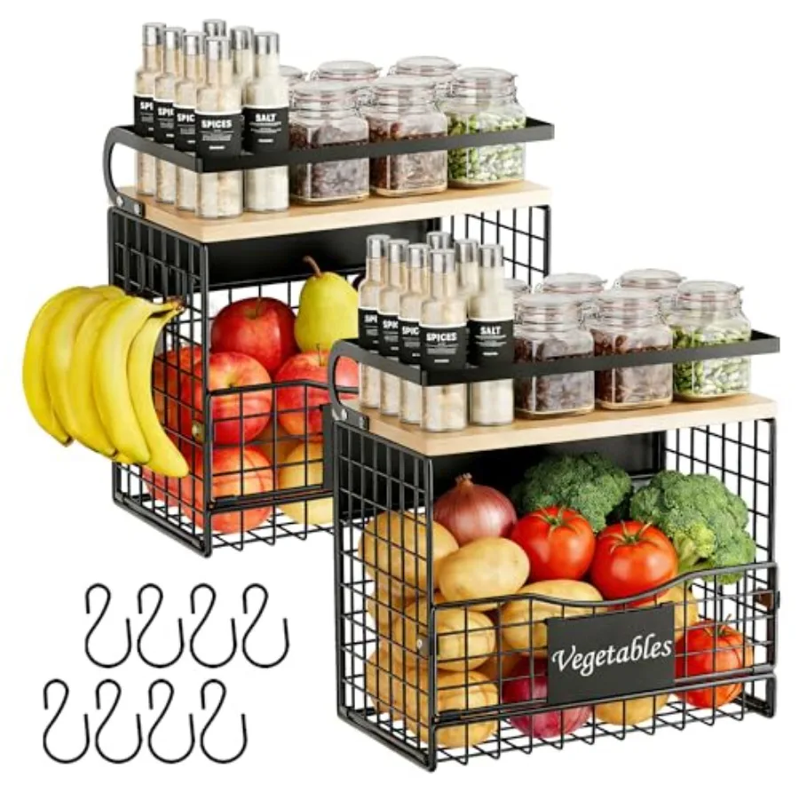 Magneitc Shelf for Fridge, Fruit Vegetable Potato and Onion Organizers Storage Basket Bins, Magnetic Spice Rack for Refrigerato
Magneitc Shelf for Fridge, Fruit Vegetable Potato and Onion Organizers Storage Basket Bins, Magnetic Spice Rack for Refrigerato