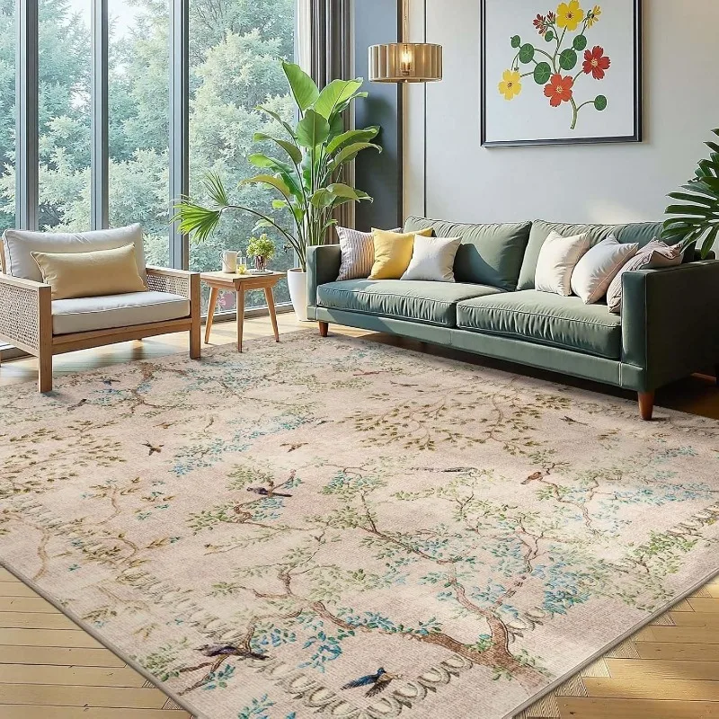 Large Area Floral Print Living Room Carpet Artistic Home Decoration Bedroom Bedside Rug Machine Washable Coffee Table Floor Mat
Large Area Floral Print Living Room Carpet Artistic Home Decoration Bedroom Bedside Rug Machine Washable Coffee Table Floor Mat