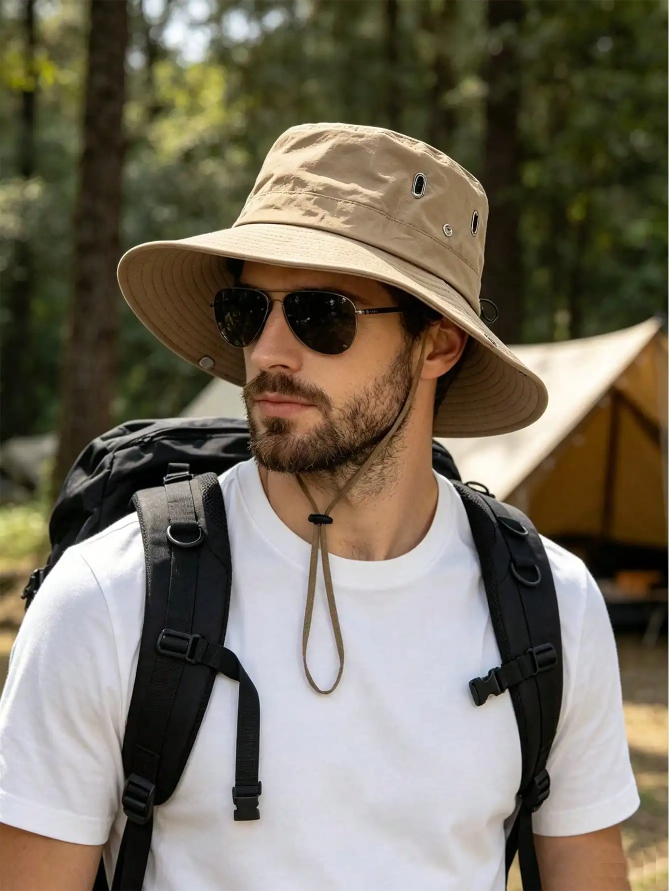 Outdoor Wide Brim Breathable Sun Hat, Unisex Sun Protection Hat For Hiking, Camping, Couple,Festival,Travel
Outdoor Wide Brim Breathable Sun Hat, Unisex Sun Protection Hat For Hiking, Camping, Couple,Festival,Travel