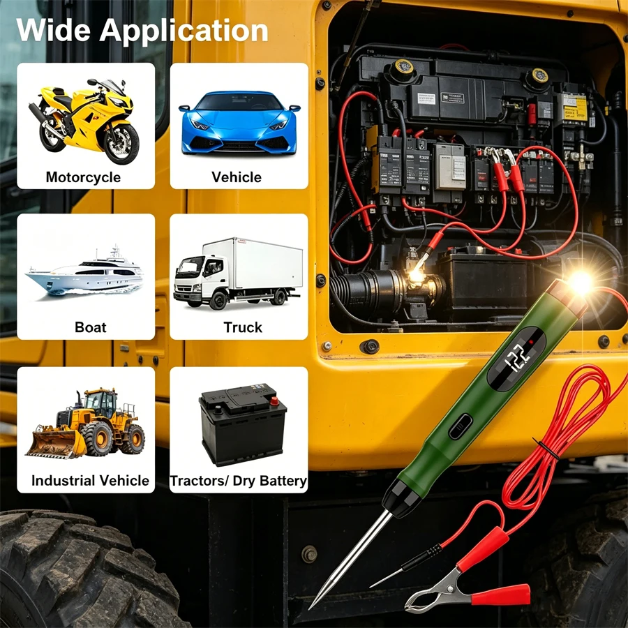 New P50 Automotive Circuit Tester Car Power Circuit Probe Kit 5V 30V Digital Display Circuit Load Polarity Voltage Test Pen
New P50 Automotive Circuit Tester Car Power Circuit Probe Kit 5V 30V Digital Display Circuit Load Polarity Voltage Test Pen