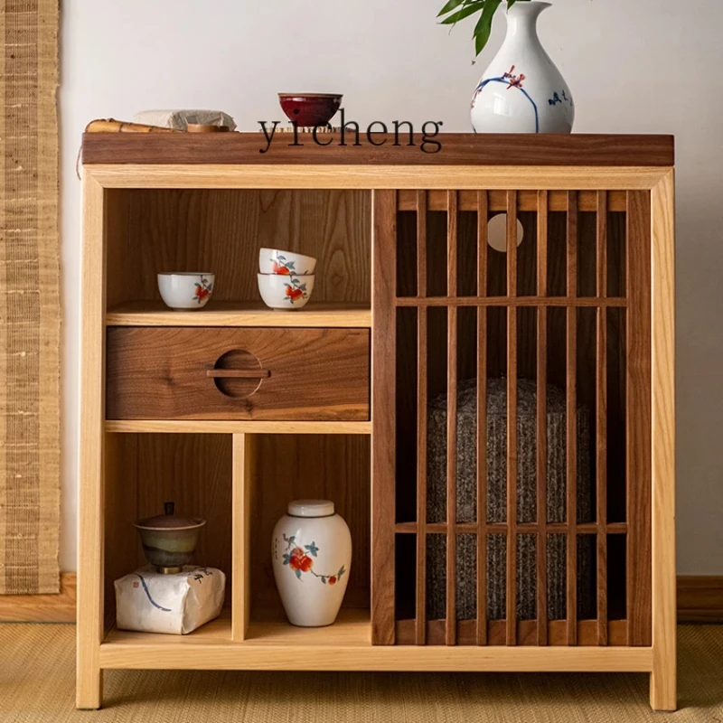 ZC Solid Wood Tea Buffet Tea Platform Teaware Storage Cabinet Simple Living Room Sideboard Cabinet Tea Table-Side Cabinet
ZC Solid Wood Tea Buffet Tea Platform Teaware Storage Cabinet Simple Living Room Sideboard Cabinet Tea Table-Side Cabinet