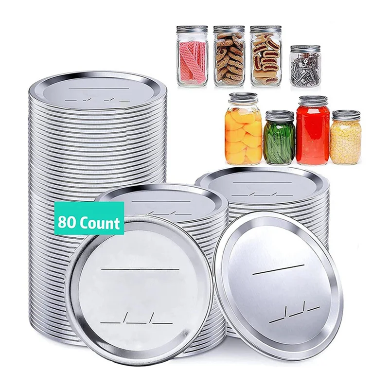 ABWR-160Pcs Wide Mouth Canning Lids,Mason Jar Canning Lids For Ball,Split-Type Lids Leak Proof 86Mm Mason Jar Lids
ABWR-160Pcs Wide Mouth Canning Lids,Mason Jar Canning Lids For Ball,Split-Type Lids Leak Proof 86Mm Mason Jar Lids