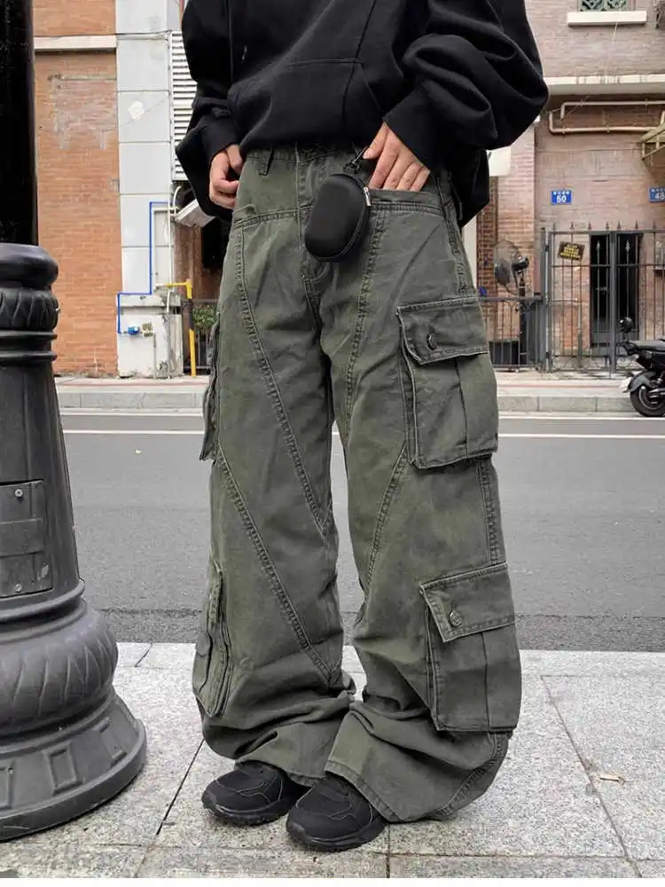 Military Green Womens Jeans High Waist Vintage Straight Baggy Y2K Denim Pants Hip Hop American Fashion Wide Leg Denim Trouser
Military Green Womens Jeans High Waist Vintage Straight Baggy Y2K Denim Pants Hip Hop American Fashion Wide Leg Denim Trouser