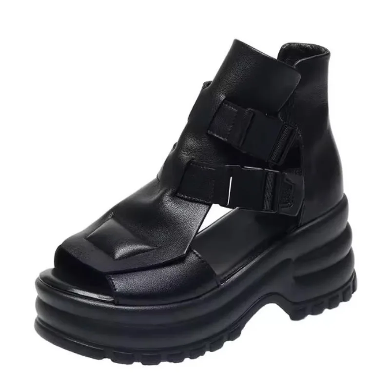 Лето 2023, женские сандалии на плоской платформе из натуральной кожи, дышащие женские сандалии с открытым носком, черные, коричневые
Лето 2023, женские сандалии на плоской платформе из натуральной кожи, дышащие женские сандалии с открытым носком, черные, коричневые