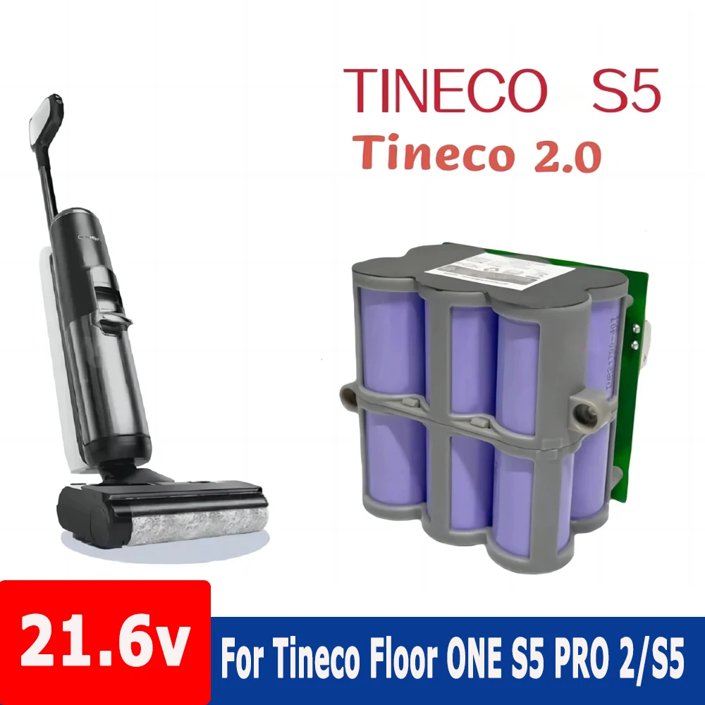 New 21.6V 6000mAh Replacement Battery For Tineco FLOOR ONE 2.0 S5 PRO 2 S5 Smart S5 Steam Floor Scrubber Accessories Parts
New 21.6V 6000mAh Replacement Battery For Tineco FLOOR ONE 2.0 S5 PRO 2 S5 Smart S5 Steam Floor Scrubber Accessories Parts