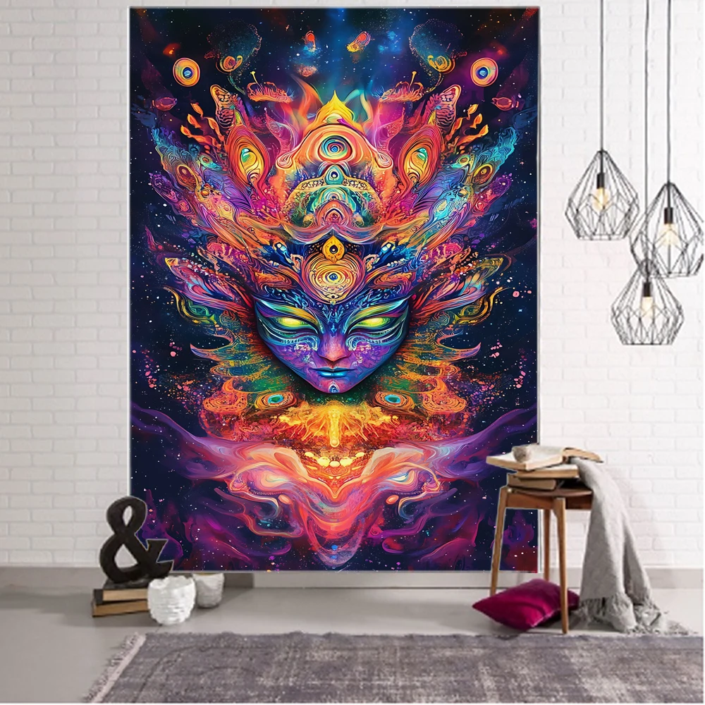Psychedelic planet girl avatar psychedelic skull illustration background tapestry home bedroom background wall decoration
Psychedelic planet girl avatar psychedelic skull illustration background tapestry home bedroom background wall decoration