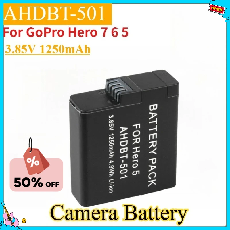 New AHDBT-501 AHDBT 501 3.85V 1250mAh Replacement Camera Battery For GoPro Hero 7 6 5 Black Sports Camera High Quality Batteries 
New AHDBT-501 AHDBT 501 3.85V 1250mAh Replacement Camera Battery For GoPro Hero 7 6 5 Black Sports Camera High Quality Batteries