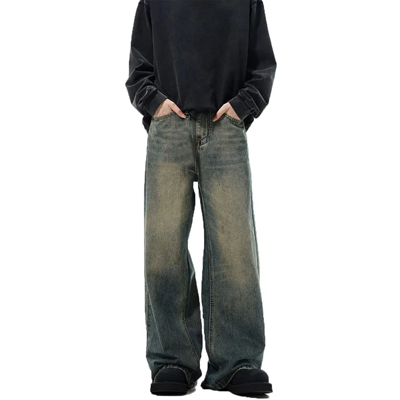 New Men Denim Pants Old Blue Washed Jeans Loose Micro Horn Jeans Fashion Korean Version Casual Floor Pants
New Men Denim Pants Old Blue Washed Jeans Loose Micro Horn Jeans Fashion Korean Version Casual Floor Pants