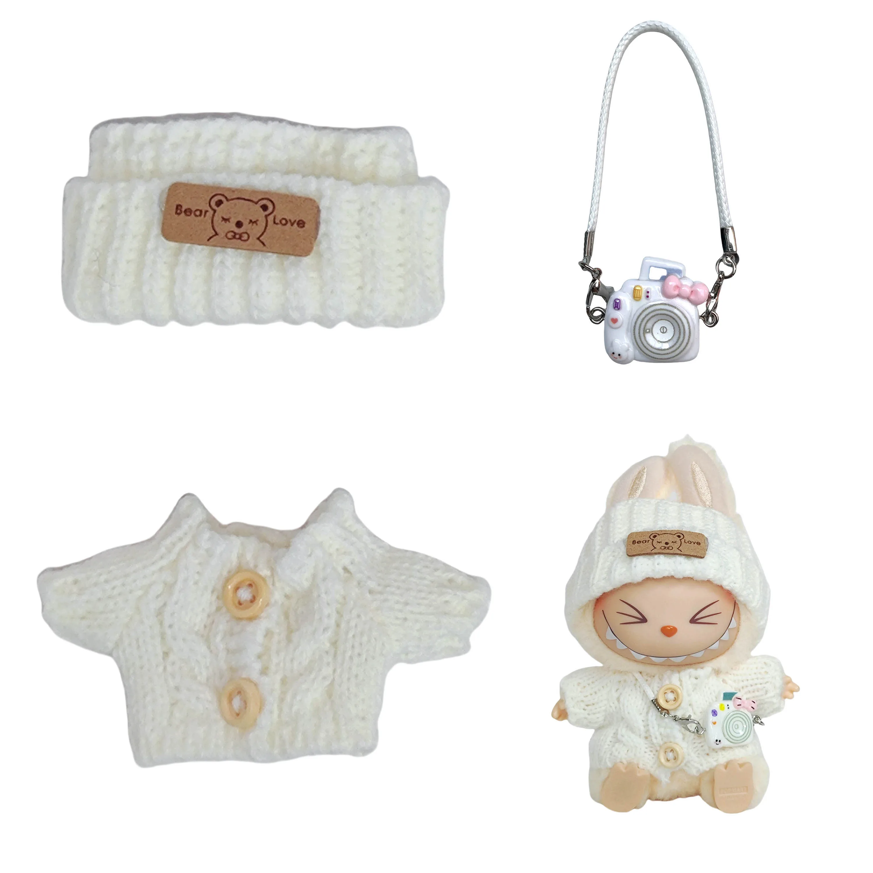 Labubu Clothing Accessories - Black & White Sweater Set | Pairs with Hats & Glasses to Elevate Labubu's Charm
Labubu Clothing Accessories - Black & White Sweater Set | Pairs with Hats & Glasses to Elevate Labubu's Charm