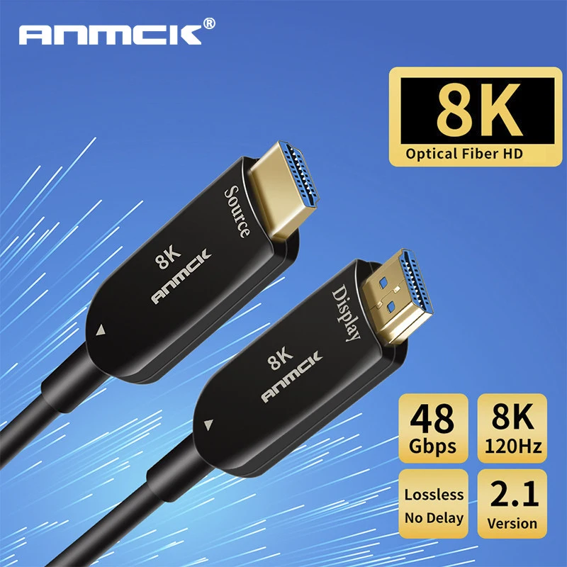 Anmck 8K HDMI-compatible 2.1 1M to 70M Optical Fiber HD Cable Ultra HD Support 48Gbps With Audio & Ethernet HD Cord 1M To 70M
Anmck 8K HDMI-compatible 2.1 1M to 70M Optical Fiber HD Cable Ultra HD Support 48Gbps With Audio & Ethernet HD Cord 1M To 70M