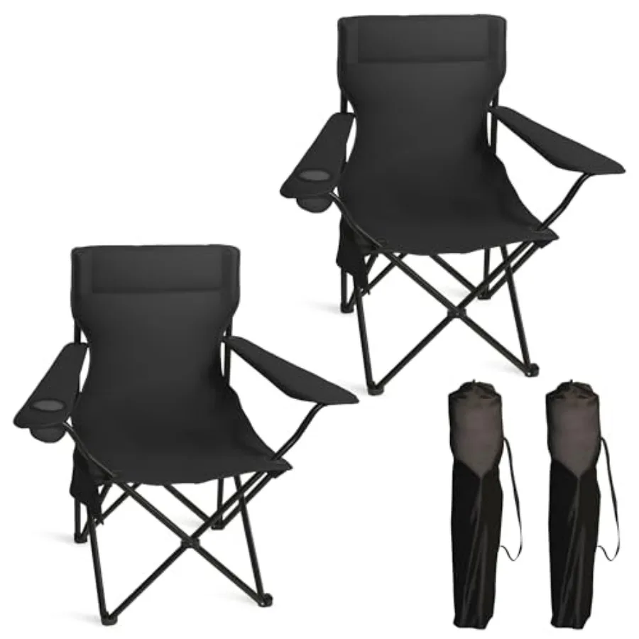 Portable Camping Chair 2 Pack Folding Outdoor Chair with Cup Holder and Side Pocket for Camping Hiking Picnic Beach
Portable Camping Chair 2 Pack Folding Outdoor Chair with Cup Holder and Side Pocket for Camping Hiking Picnic Beach