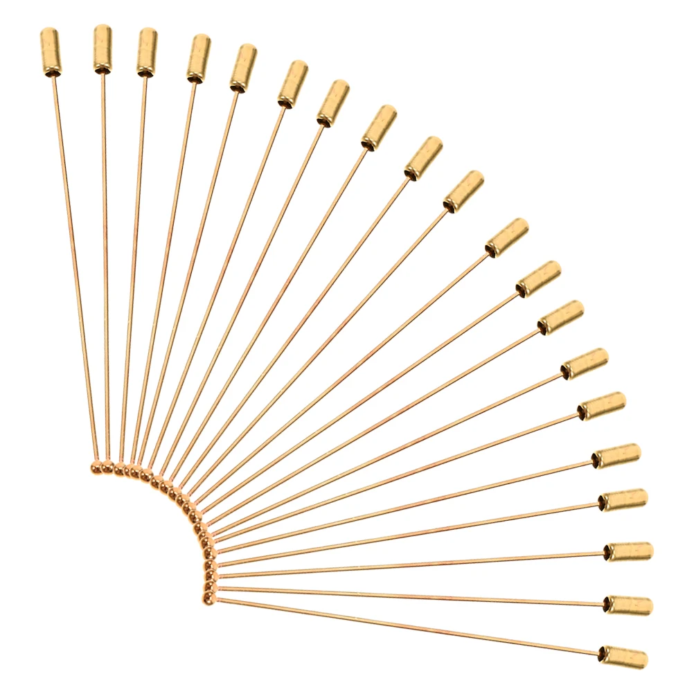 20pcs Brooch Pin Ends Hat Stick Making Jewelry Diy Long Embroidery Stopper 90mm Metal Boutonniere Lapel Craft Sewing Pins
20pcs Brooch Pin Ends Hat Stick Making Jewelry Diy Long Embroidery Stopper 90mm Metal Boutonniere Lapel Craft Sewing Pins