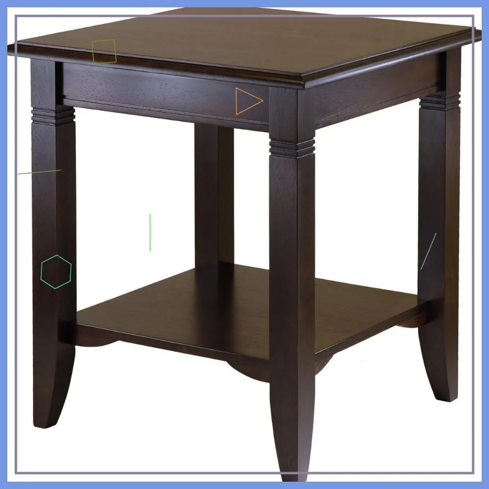 Elegant Wood End Table with Shelf, Cappuccino Finish for Living Room or Bedroom
Elegant Wood End Table with Shelf, Cappuccino Finish for Living Room or Bedroom