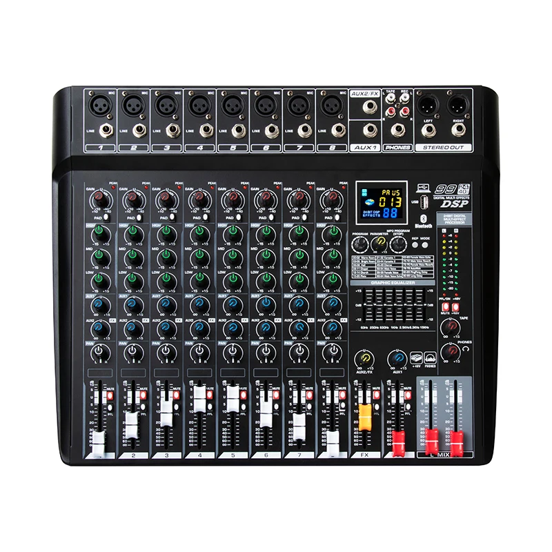 ERZHEN Professional RS8 Digital Music Mixer 99DSP Audio Console Reverb 20Hz-20kHz Frequency Response Supports 2 Devices For
ERZHEN Professional RS8 Digital Music Mixer 99DSP Audio Console Reverb 20Hz-20kHz Frequency Response Supports 2 Devices For