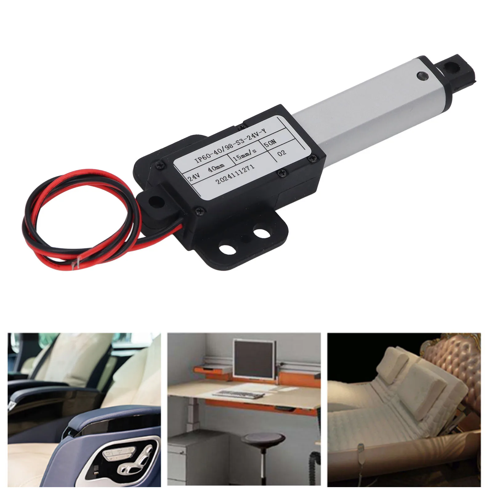 Mini Motion Actuator 50N Thrust 40MM Stroke 15mm/s Speed 24V Electric Small Linear Actuator Electric Small Linear Actuator
Mini Motion Actuator 50N Thrust 40MM Stroke 15mm/s Speed 24V Electric Small Linear Actuator Electric Small Linear Actuator