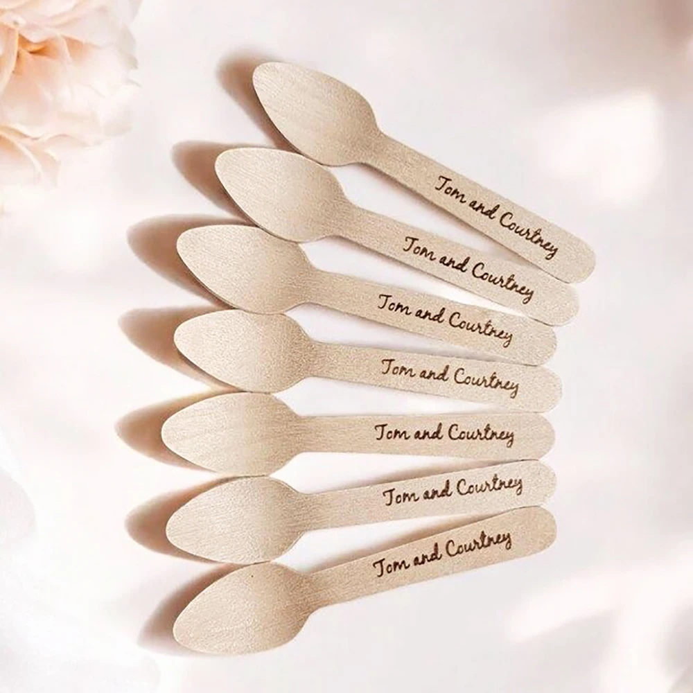 Custom Wood Spoon Engraved Spoons Biodegradable Disposable Dessert Cake Spoons Birthday Cake Dinner Spoons Eco-friendly
Custom Wood Spoon Engraved Spoons Biodegradable Disposable Dessert Cake Spoons Birthday Cake Dinner Spoons Eco-friendly