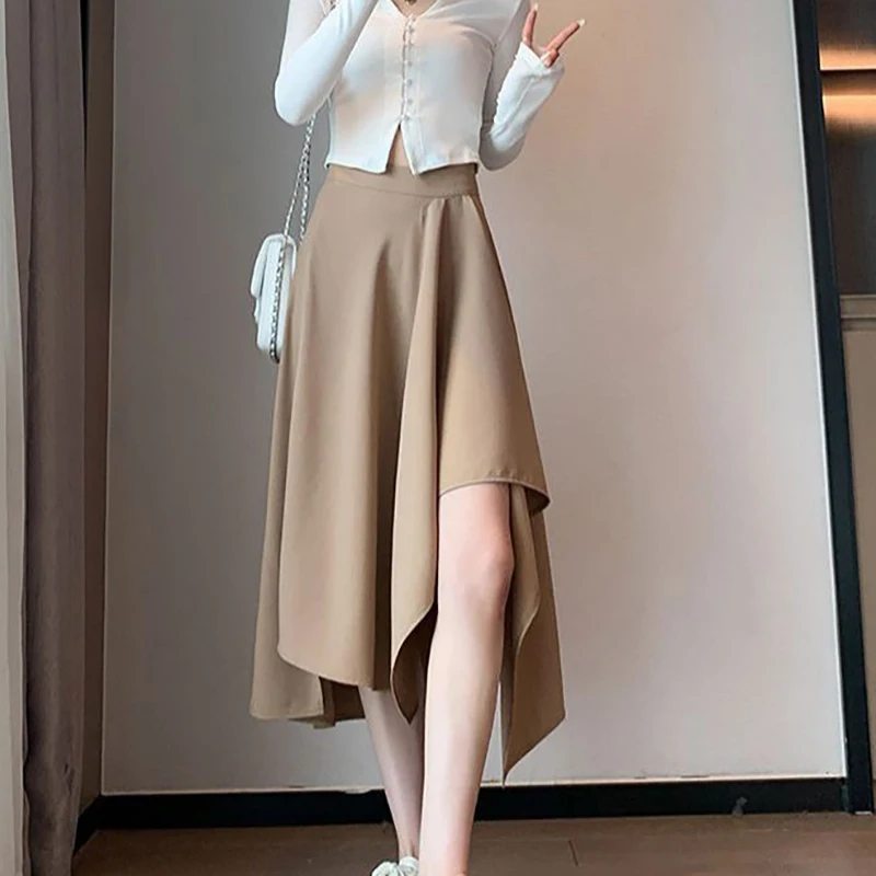 Fashion Elastic Solid Color Irregular Skirts Female Clothing 2025 Summer New Loose All-match High Waist Asymmetrical Skirts
Fashion Elastic Solid Color Irregular Skirts Female Clothing 2025 Summer New Loose All-match High Waist Asymmetrical Skirts