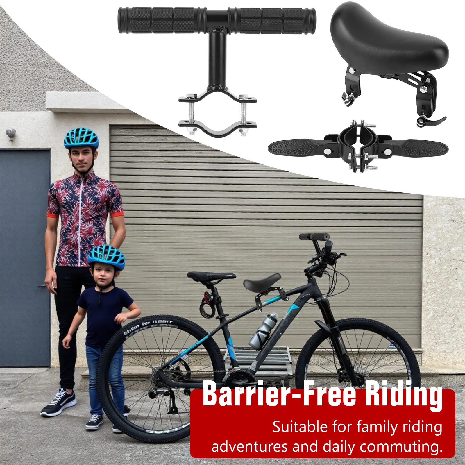 Kids Bike Seat with Handlebars Foot Pedals Front Mounted Bicycle Seats for Children Mountain Bike Child Seat for MTB
Kids Bike Seat with Handlebars Foot Pedals Front Mounted Bicycle Seats for Children Mountain Bike Child Seat for MTB