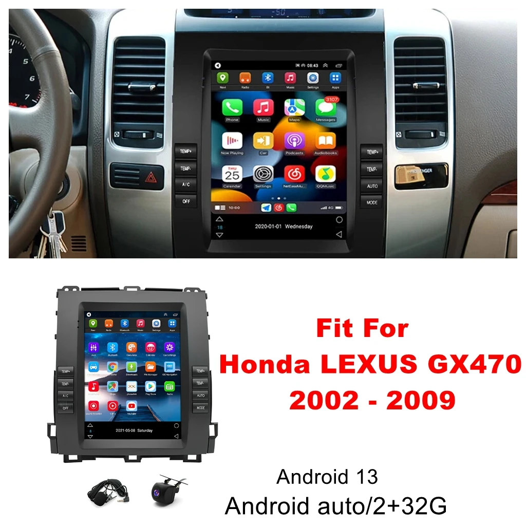 Car Stereo GPS Navigation Wireless Fit For CarPlay Android Auto Radio 9.7in Android 13 2+32G For Honda LEXUS GX470 2002 - 2009
Car Stereo GPS Navigation Wireless Fit For CarPlay Android Auto Radio 9.7in Android 13 2+32G For Honda LEXUS GX470 2002 - 2009