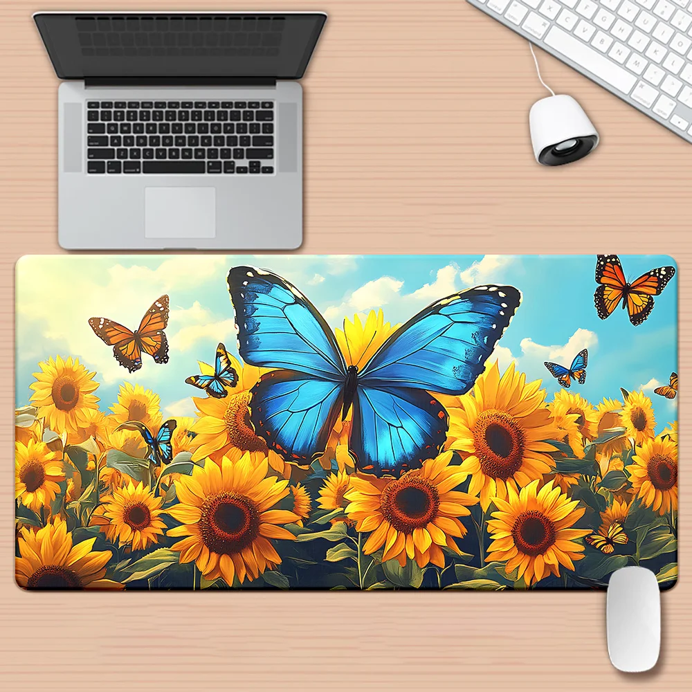 Butterfly Sunflower game mouse pad, rubber, anti-slip, durable, washable, high-quality desk mat, computer accessory
Butterfly Sunflower game mouse pad, rubber, anti-slip, durable, washable, high-quality desk mat, computer accessory