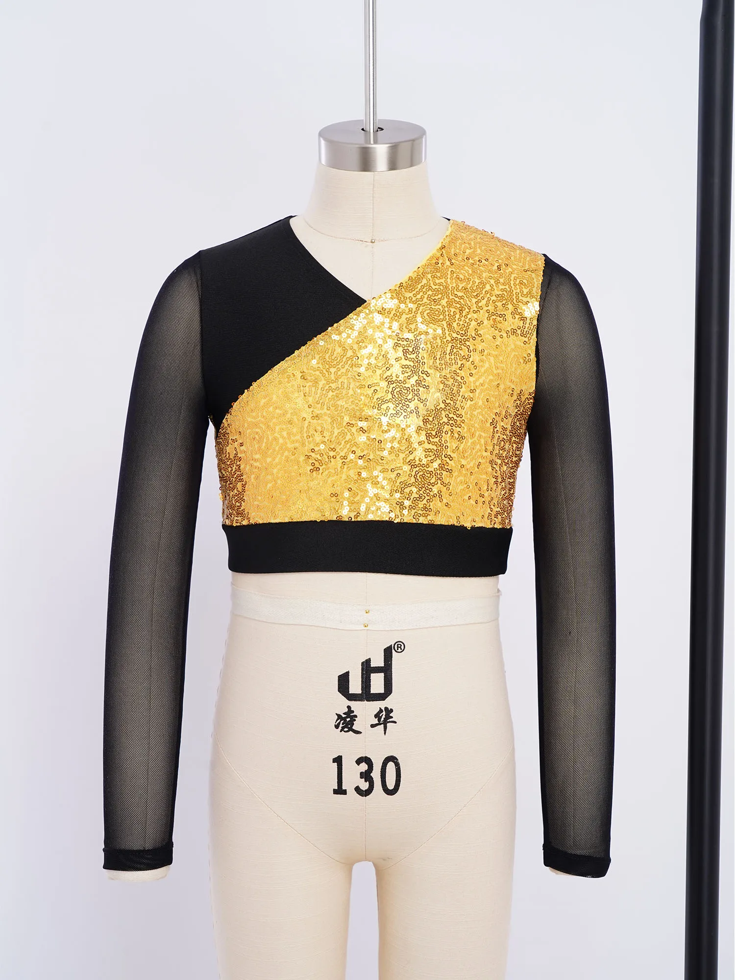Kids Girls Sparkling Sequins Dance Tops Mesh Patchwork Long Sleeve Color Block Crop Top for Hip Hop Jazz Dance Stage Performance
Kids Girls Sparkling Sequins Dance Tops Mesh Patchwork Long Sleeve Color Block Crop Top for Hip Hop Jazz Dance Stage Performance