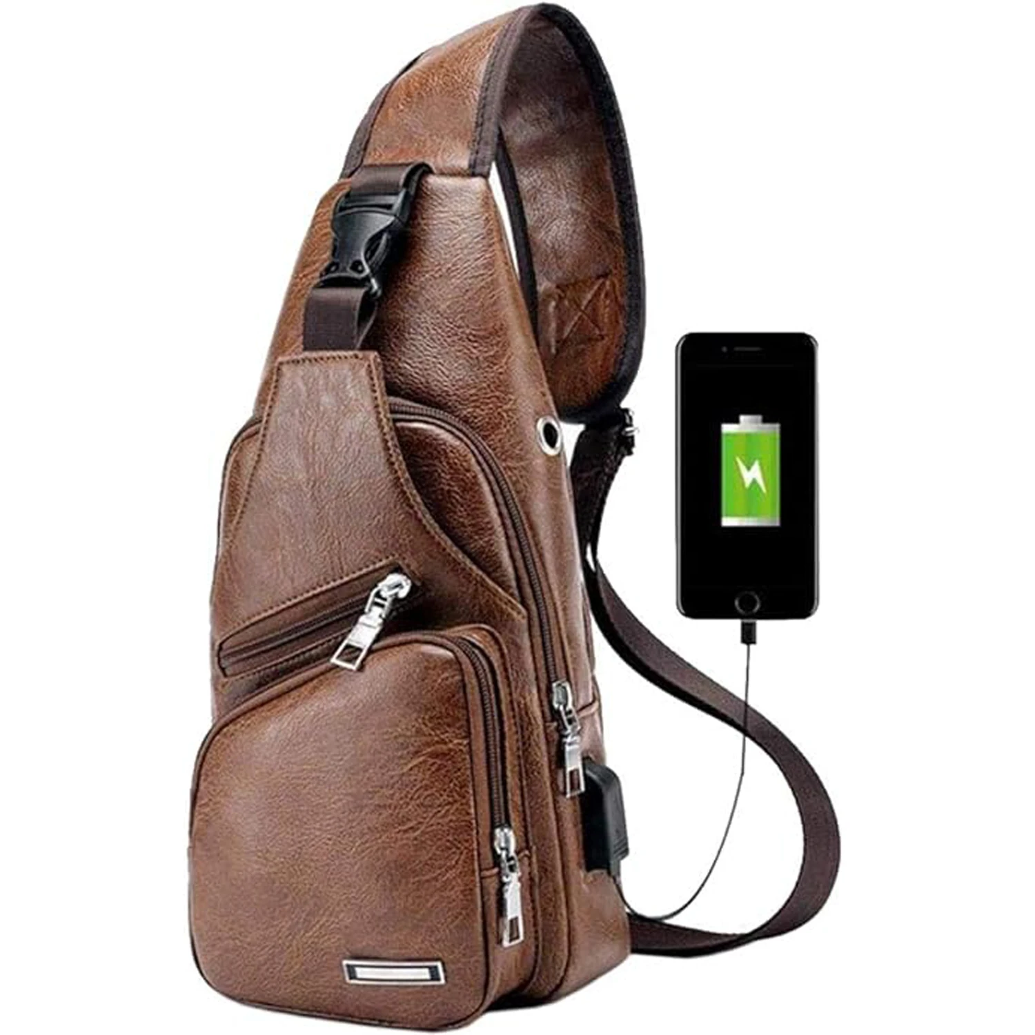 Simple and Fashionable Casual Solid Color Pu Multifunctional USB Charging Zipper Men's Chest Bag Crossbody Bag for Commuting
Simple and Fashionable Casual Solid Color Pu Multifunctional USB Charging Zipper Men's Chest Bag Crossbody Bag for Commuting