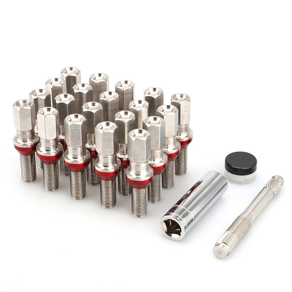 Stainless steel German bolts are suitable for BMW, Mercedes-Benz, Audi, Volkswagen and other German models M14X1.5.
Stainless steel German bolts are suitable for BMW, Mercedes-Benz, Audi, Volkswagen and other German models M14X1.5.